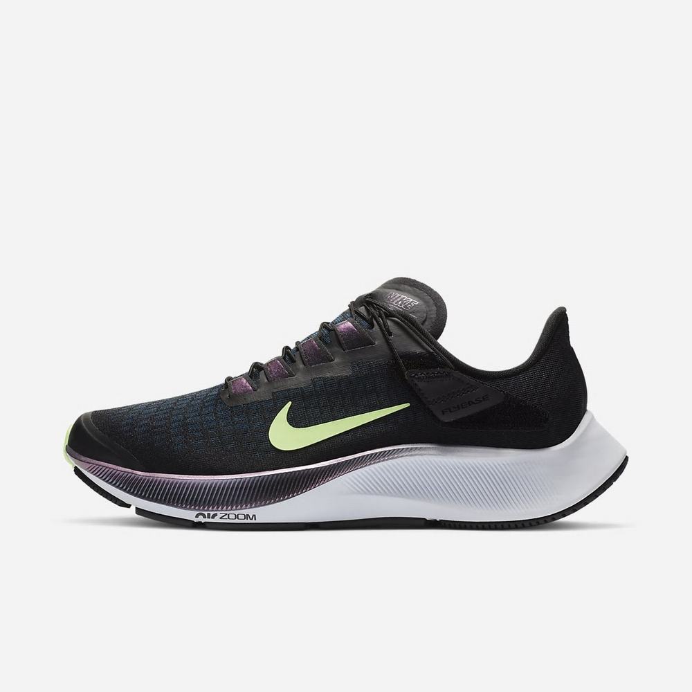 Chaussure De Running Nike Air Zoom Pegasus 37 FlyEase Noir 2587-036 Black/Valerian Blue/Spruce Aura/Ghost Green Femme | SZB-39873388